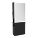 Glo Double Operator Styling Station with Slide-out Appliance Holder and Silver Rectangle Glo Mirror - Kaemark
