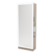 Glo Double Operator Styling Station with Slide-out Appliance Holder and Silver Full-Length Rectangle Glo Mirror - Kaemark