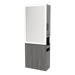 Glo Double Operator Styling Station with Slide-out Appliance Holder and Silver Rectangle Glo Mirror - Kaemark