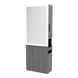 Glo Double Operator Styling Station with Slide-out Appliance Holder and Silver Rectangle Glo Mirror - Kaemark