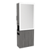 Glo Double Operator Styling Station with Slide-out Appliance Holder and Silver Rectangle Glo Mirror - Kaemark