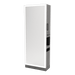 Glo Double Operator Styling Station with Slide-out Appliance Holder and Silver Full-Length Rectangle Glo Mirror - Kaemark