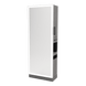Glo Double Operator Styling Station with Slide-out Appliance Holder and Silver Full-Length Rectangle Glo Mirror - Kaemark