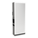 Glo Double Operator Styling Station with Slide-out Appliance Holder and Silver Full-Length Rectangle Glo Mirror - Kaemark