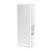 Glo Double Operator Styling Station with Slide-out Appliance Holder and Silver Full-Length Rectangle Glo Mirror - Kaemark