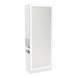 Glo Double Operator Styling Station with Slide-out Appliance Holder and Silver Full-Length Rectangle Glo Mirror - Kaemark