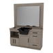 Metro Barber Station with Towel Warmer Cubby, Shear Drawer, and Shampoo Bowl - Kaemark