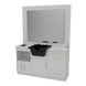 Metro Barber Station with Towel Warmer Cubby, Shear Drawer, and Shampoo Bowl - Kaemark