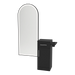 Nova Tower Free Standing Styling Station with Side-Mount Appliance Holder and Black Full-Length Arch Paloma Mirror - Kaemark