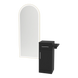 Nova Tower Free Standing Styling Station with Side-Mount Appliance Holder and Gold Full-Length Arch Paloma Mirror - Kaemark
