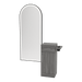 Nova Tower Free Standing Styling Station with Side-Mount Appliance Holder and Black Full-Length Arch Paloma Mirror - Kaemark