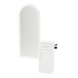 Nova Tower Free Standing Styling Station with Side-Mount Appliance Holder and Gold Full-Length Arch Paloma Mirror - Kaemark