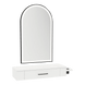 Nova Wall Mount Styling Station with Side-Mount Appliance Holder and Black Paloma Arch Mirror - Kaemark