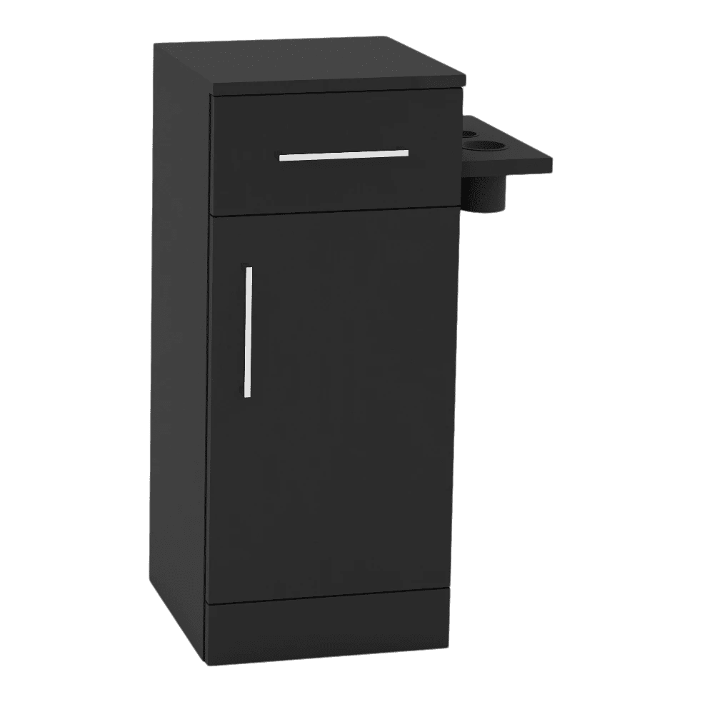 Nova Tower Free Standing Styling Station with Side-Mount Appliance Holder (Cabinet Only) - Kaemark