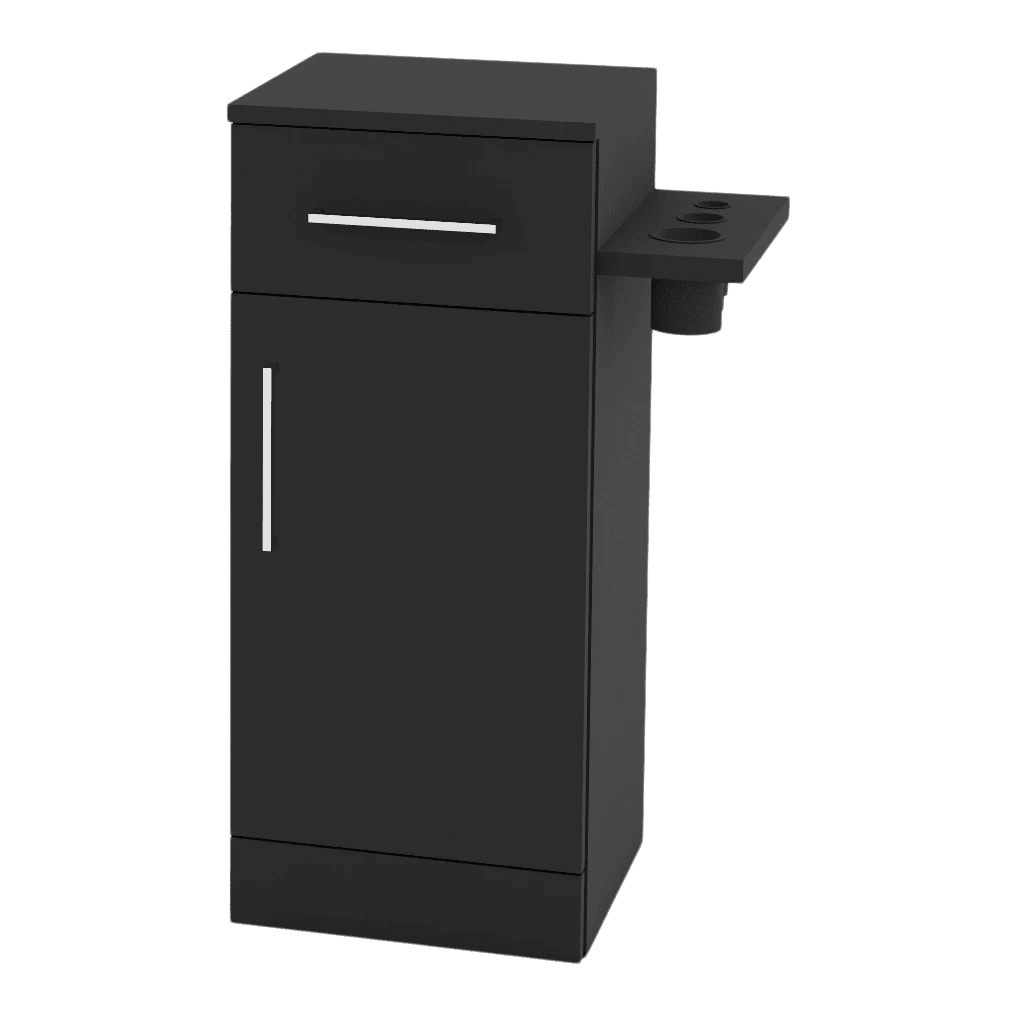Nova Tower Free Standing Styling Station with Side-Mount Appliance Holder (Cabinet Only) - Kaemark