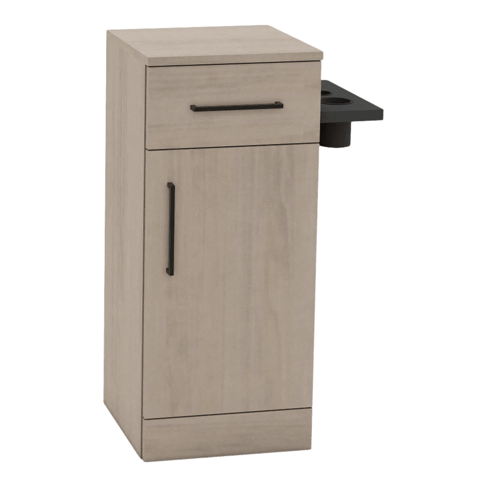 Nova Tower Free Standing Styling Station with Side-Mount Appliance Holder (Cabinet Only) - Kaemark