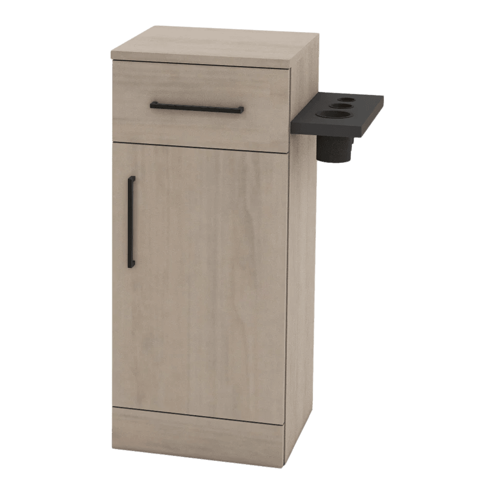 Nova Tower Free Standing Styling Station with Side-Mount Appliance Holder (Cabinet Only) - Kaemark
