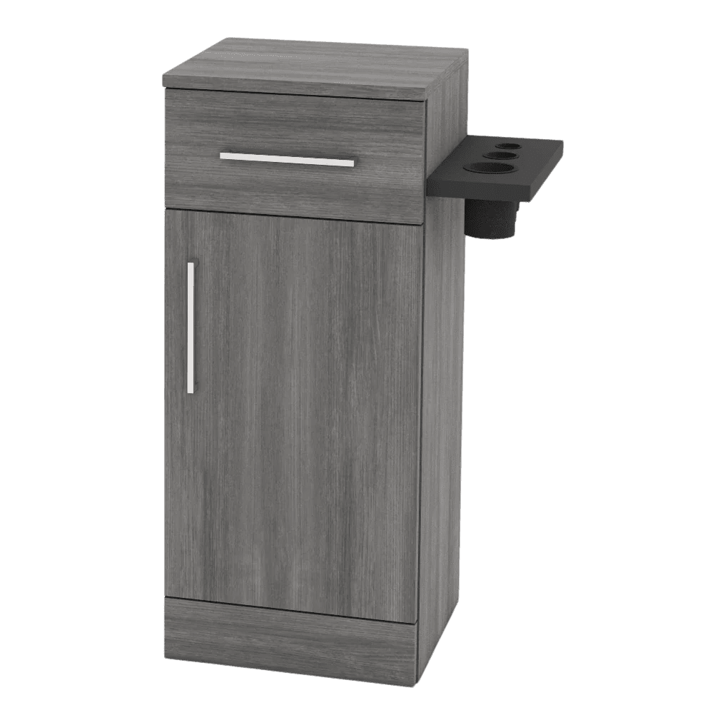 Nova Tower Free Standing Styling Station with Side-Mount Appliance Holder (Cabinet Only) - Kaemark