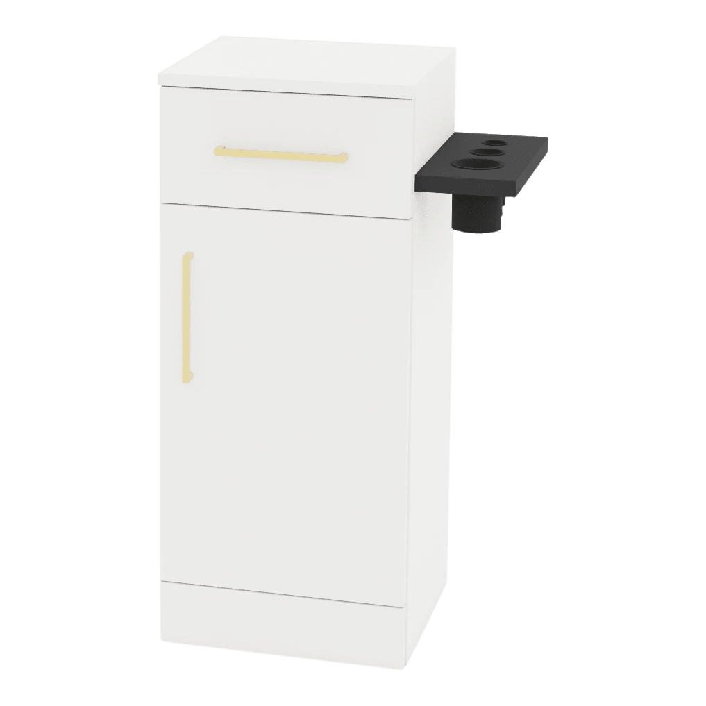 Nova Tower Free Standing Styling Station with Side-Mount Appliance Holder (Cabinet Only) - Kaemark