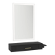 Nova Wall Mount Styling Station with Side-Mount Appliance Holder and Silver Rectangle Glo Mirror - Kaemark