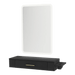 Nova Wall Mount Styling Station with Side-Mount Appliance Holder and Illuminate LED Mirror - Kaemark