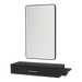 Nova Wall Mount Styling Station with Side-Mount Appliance Holder and Black Rectangle Westin Mirror - Kaemark
