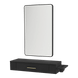 Nova Wall Mount Styling Station with Side-Mount Appliance Holder and Black Rectangle Westin Mirror - Kaemark