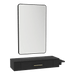 Nova Wall Mount Styling Station with Side-Mount Appliance Holder and Black Rectangle Westin Mirror - Kaemark