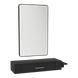 Nova Wall Mount Styling Station with Side-Mount Appliance Holder and Black Rectangle Westin Mirror - Kaemark