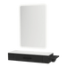 Nova Wall Mount Styling Station with Side-Mount Appliance Holder, Solid Surface Countertop and Illuminate LED Mirror - Kaemark