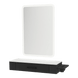 Nova Wall Mount Styling Station with Side-Mount Appliance Holder, Solid Surface Countertop and Illuminate LED Mirror - Kaemark