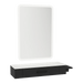 Nova Wall Mount Styling Station with Side-Mount Appliance Holder, Solid Surface Countertop and Illuminate LED Mirror - Kaemark