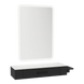 Nova Wall Mount Styling Station with Side-Mount Appliance Holder, Solid Surface Countertop and Illuminate LED Mirror - Kaemark