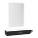 Nova Wall Mount Styling Station with Side-Mount Appliance Holder, Solid Surface Countertop and Illuminate LED Mirror - Kaemark