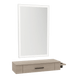 Nova Wall Mount Styling Station with Side-Mount Appliance Holder and Silver Rectangle Glo Mirror - Kaemark