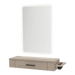 Nova Wall Mount Styling Station with Side-Mount Appliance Holder and Illuminate LED Mirror - Kaemark