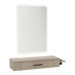 Nova Wall Mount Styling Station with Side-Mount Appliance Holder and Illuminate LED Mirror - Kaemark