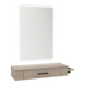 Nova Wall Mount Styling Station with Side-Mount Appliance Holder and Illuminate LED Mirror - Kaemark