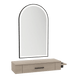 Nova Wall Mount Styling Station with Side-Mount Appliance Holder and Black Paloma Arch Mirror - Kaemark