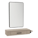 Nova Wall Mount Styling Station with Side-Mount Appliance Holder and Black Rectangle Westin Mirror - Kaemark