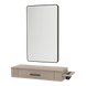 Nova Wall Mount Styling Station with Side-Mount Appliance Holder and Black Rectangle Westin Mirror - Kaemark