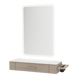 Nova Wall Mount Styling Station with Side-Mount Appliance Holder, Solid Surface Countertop and Illuminate LED Mirror - Kaemark