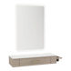 Nova Wall Mount Styling Station with Side-Mount Appliance Holder, Solid Surface Countertop and Illuminate LED Mirror - Kaemark