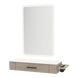 Nova Wall Mount Styling Station with Side-Mount Appliance Holder, Solid Surface Countertop and Illuminate LED Mirror - Kaemark