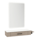 Nova Wall Mount Styling Station with Side-Mount Appliance Holder, Solid Surface Countertop and Illuminate LED Mirror - Kaemark