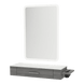 Nova Wall Mount Styling Station with Side-Mount Appliance Holder, Solid Surface Countertop and Illuminate LED Mirror - Kaemark