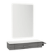 Nova Wall Mount Styling Station with Side-Mount Appliance Holder, Solid Surface Countertop and Illuminate LED Mirror - Kaemark