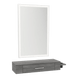 Nova Wall Mount Styling Station with Side-Mount Appliance Holder and Silver Rectangle Glo Mirror - Kaemark