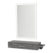 Nova Wall Mount Styling Station with Side-Mount Appliance Holder and Silver Rectangle Glo Mirror - Kaemark