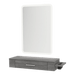 Nova Wall Mount Styling Station with Side-Mount Appliance Holder and Illuminate LED Mirror - Kaemark